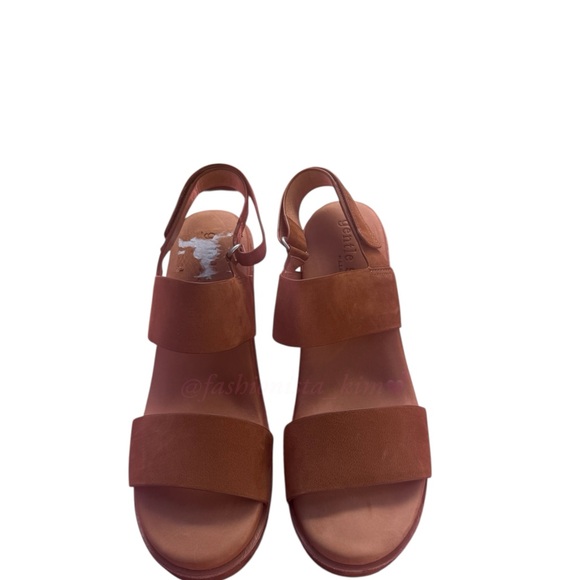 Women’s Gentle souls by Kenneth Cole Hope Slingback brown wedge sandals